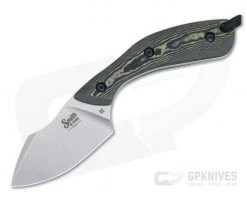 Smith & Sons Apex Stonewashed D2 Black and Brown Richlite Multi Purpose Fixed Blade SM034501