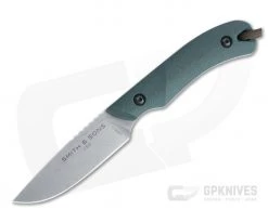 Smith & Sons Axiom V2 Stonewashed AEB-L Forest Green G10 EDC Fixed Blade