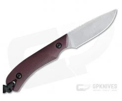 Smith & Sons Axiom V2 Stonewashed AEB-L Burgundy Richlite EDC Fixed Blade -Camping Knives best sale sm18505 3