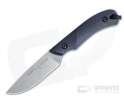 Smith & Sons Axiom V2 Stonewashed AEB-L Midnight Blue Richlite EDC Fixed Blade