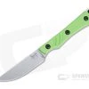 Smith & Sons Shoal Stonewashed AEB-L Green G10 Fixed Blade