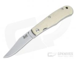 Smith & Sons Cypress Trapper D2 White Burlap Micarta Liner Lock Folder