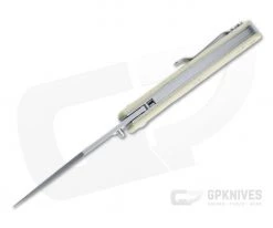 Smith & Sons Cypress Trapper D2 White Burlap Micarta Liner Lock Folder -Camping Knives best sale smllk1 102b 3