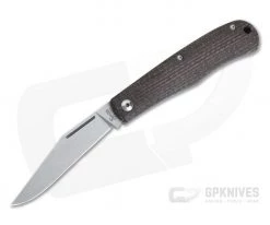 Smith & Sons Legacy Trapper D2 Brown Burlap Micarta Slip Joint