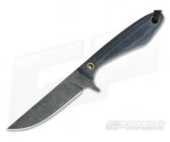 Smith & Sons Spur Darkened 1095 Shadetree Denim Canvas Micarta EDC Fixed Blade