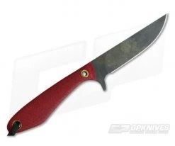Smith & Sons Spur Original Patina 1095 Ruby Shadetree Burlap Micarta EDC Fixed Blade 05 -Camping Knives best sale spur ru op 05 3