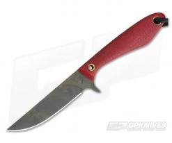 Smith & Sons Spur Original Patina 1095 Ruby Shadetree Burlap Micarta EDC Fixed Blade