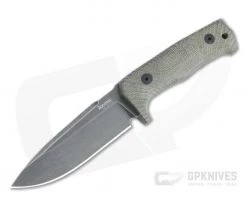 LionSteel T5 Black PVD Niolox Green Monolithic Micarta Fixed Blade