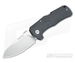 LionSteel TM1 Solid Carbon Fiber Integral Lock Back Folder Sleipner Steel